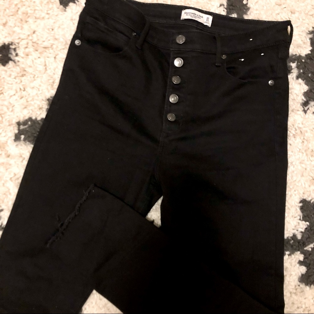 Abercrombie ultra high rise button fly